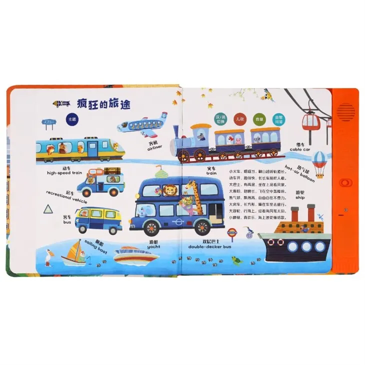 Children Talking Cars Play A Sound Book