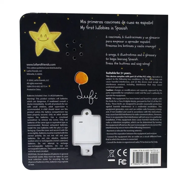 Merry Christmas Talking Toys Book For Kids Early Learning Toys Customized