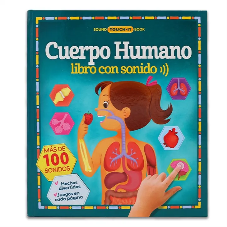 Grow Up Learning Human Body Structure Sound Book With Colorful Printing