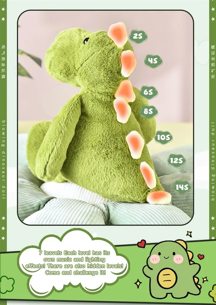 AI Dinosaur Blowing Talk Plush Toy